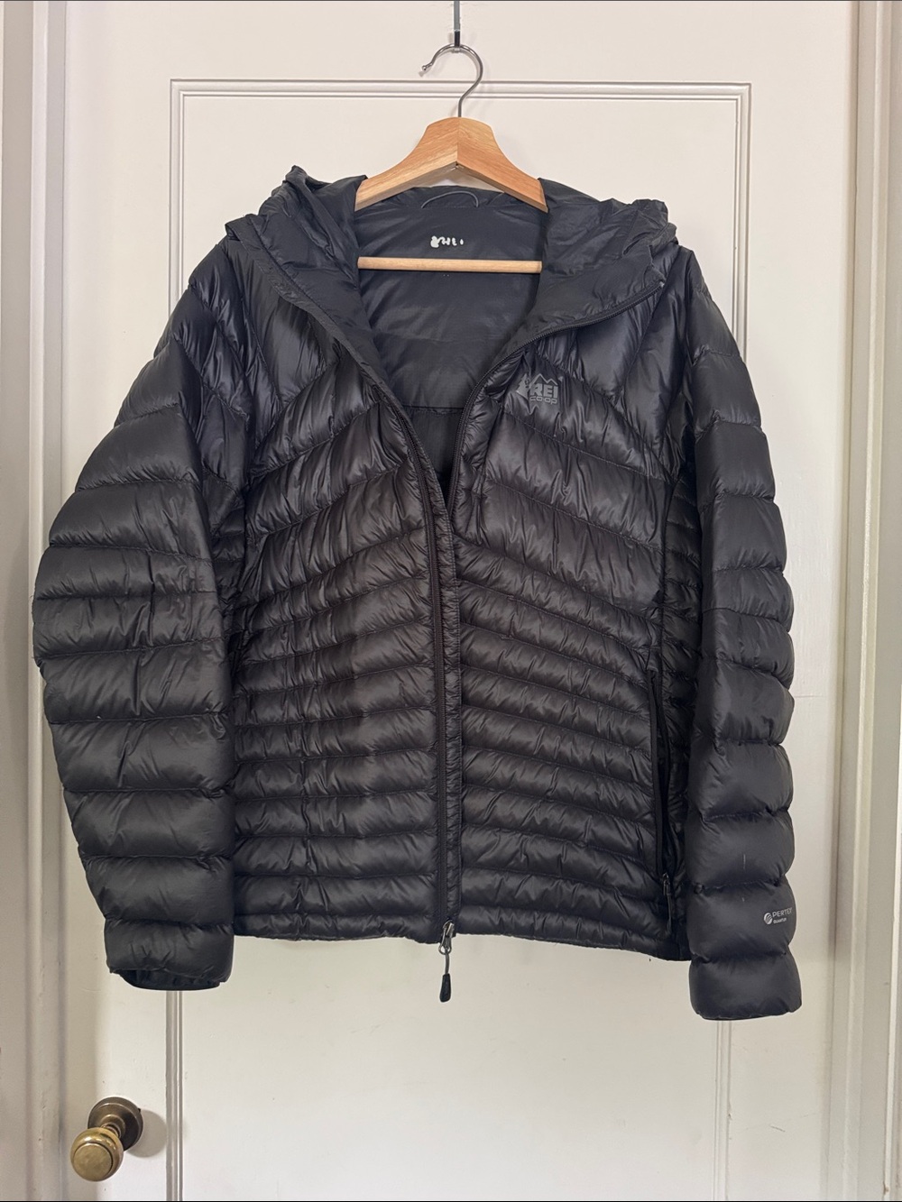 REI Black Packable Hooded Puffer Jacket